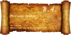 Morvay Andor névjegykártya